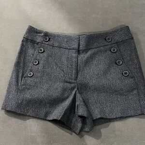 NWT LOFT Charcoal Buttoned High Waist Shorts